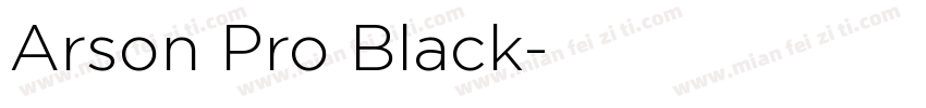Arson Pro Black字体转换